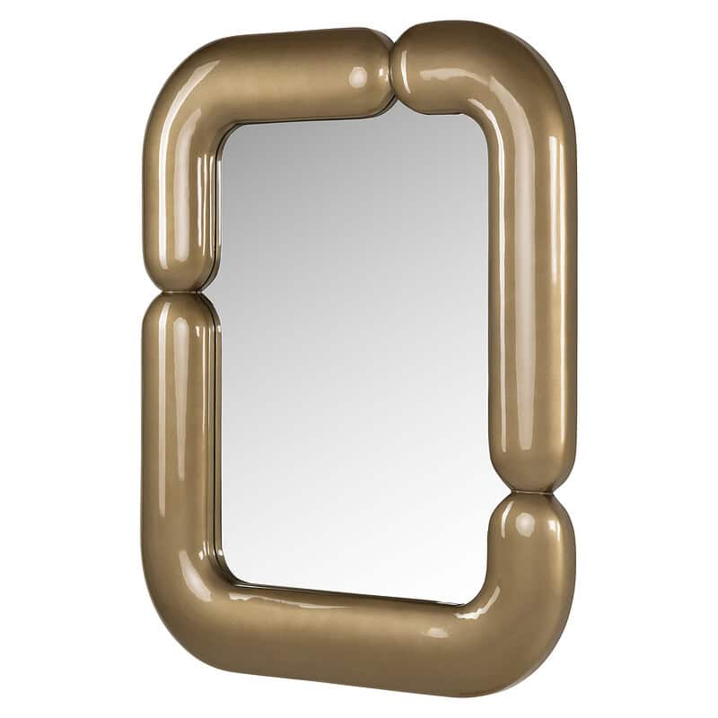 Spiegel Aubry in goudkleurig afwerking, modern en elegant ontwerp, perfect voor stijlvolle interieurs en decoratie.