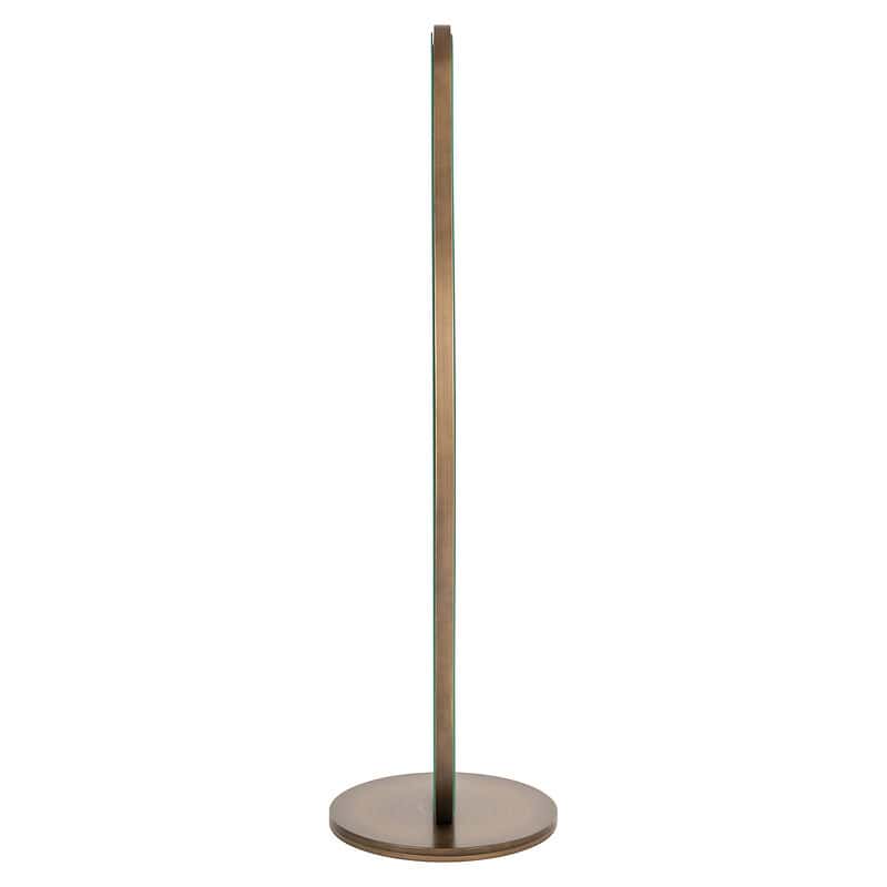 Moderne houten vloerlamp van Mokana met een strakke, minimalistische uitstraling, perfect voor een eigentijdse interieurstijl. Gemaakt van hoogwaardig hout en met een stevige ronde basis.