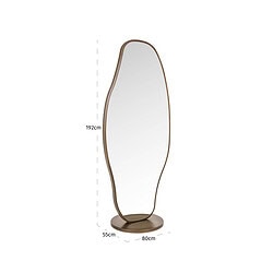 Vrijstaande spiegel met houten frame, 192 cm hoog en 80 cm breed, perfect voor slaapkamer of woonkamer, modern design, hoogwaardige afwerking.