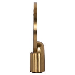 Moderne gouden vaas met een strakke, minimalistische vorm, perfect voor stijlvolle interieurdecoratie en het toevoegen van een luxe accent aan elke ruimte.