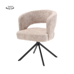 Detail van de armleuning van de Mura armstoel in beige