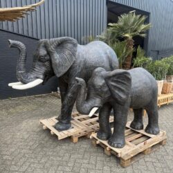 Polystone Olifant met Waterspuit | Tuinbeeld  Fontein