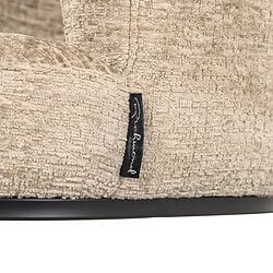 Close-up van de Cheyenne desert fusion eetkamerstoel met swivelfunctie en brandvertragende bekleding, ideaal voor een stijlvolle en veilige eetkamer.