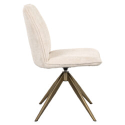 Eetkamerstoel Dakota niagara beige swivel in interieur, comfortabel en stijlvol