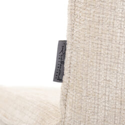 Goud en wit accenten op eetkamerstoel Dakota niagara beige swivel, luxe en comfortabel