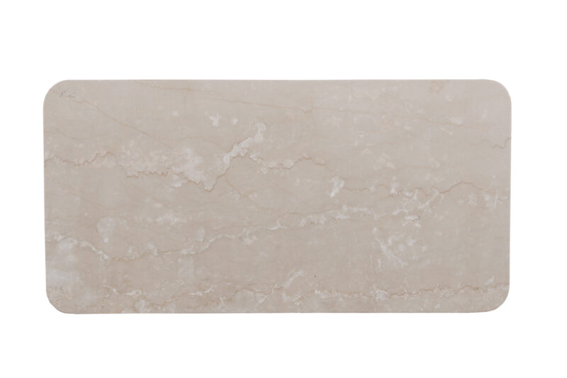 Bovenblad beige marmer Dallas vakkenkast XL gecombineerd met mangohout