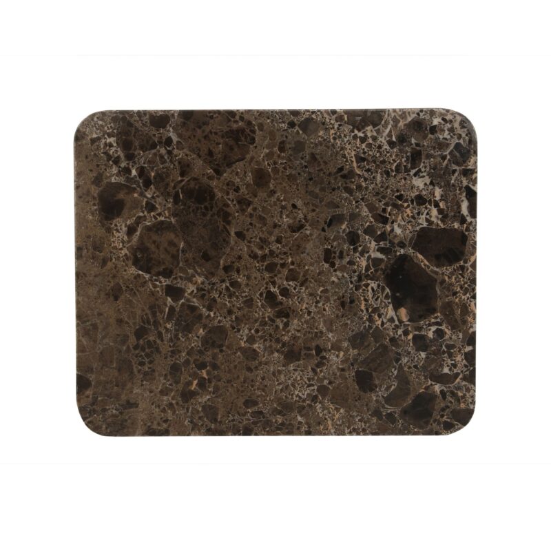 Bovenblad salontafel Dallas in bruin marmer 80x80 cm luxe uitstraling