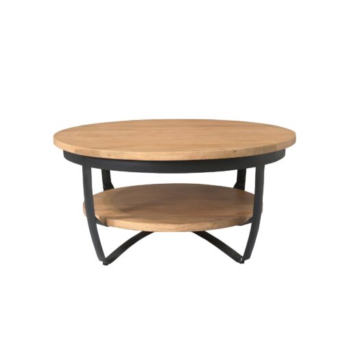 Detail van de mangohouten tafelbladen van Salontafel Paras