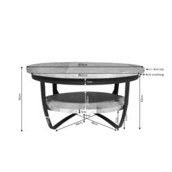 Salontafel Paras Naturel Mangohout 70 cm