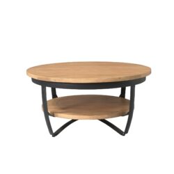 Detail van het mangohouten frame van de Salontafel Paras