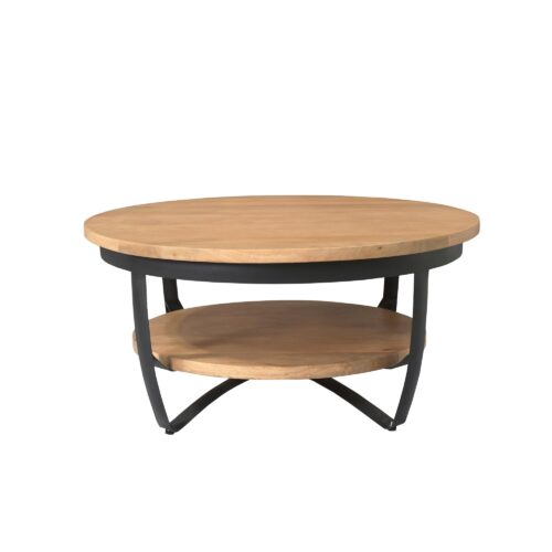 Detail van het mangohouten frame van de Salontafel Paras