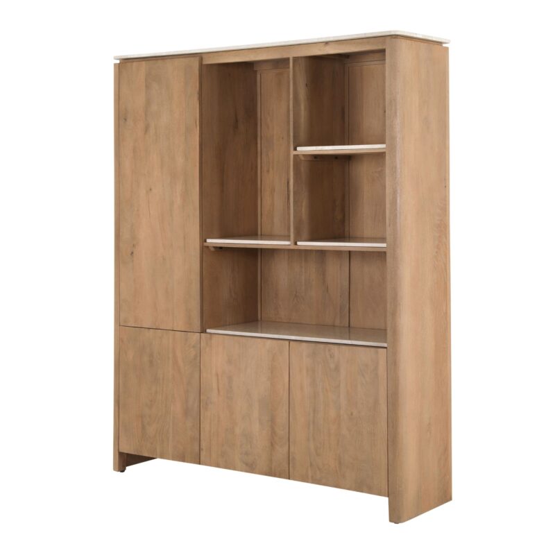 Vakkenkast XL Dallas Naturel Mangohout 160 cm