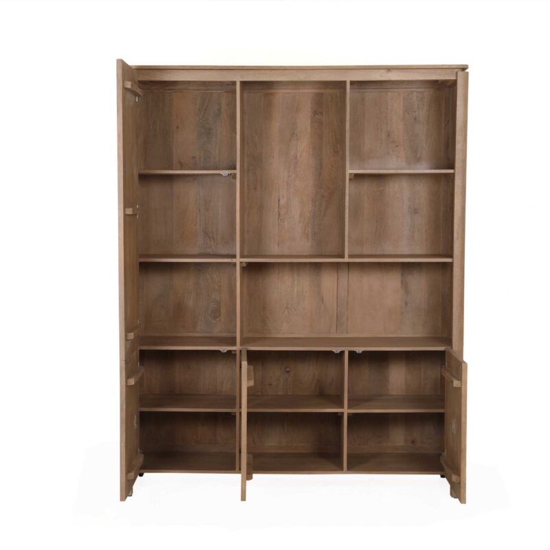 Vakkenkast XL Dallas Naturel Mangohout 160 cm