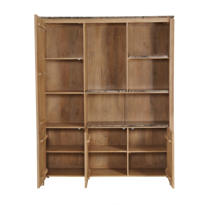 Vakkenkast XL Dallas Naturel Mangohout 160 cm