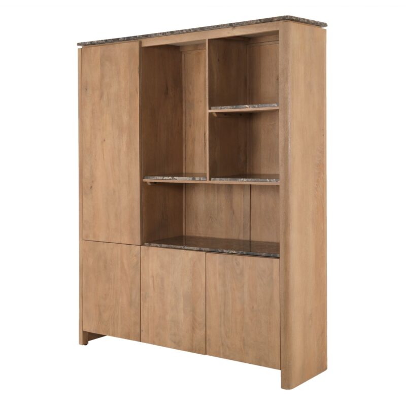 Vakkenkast XL Dallas Naturel Mangohout 160 cm