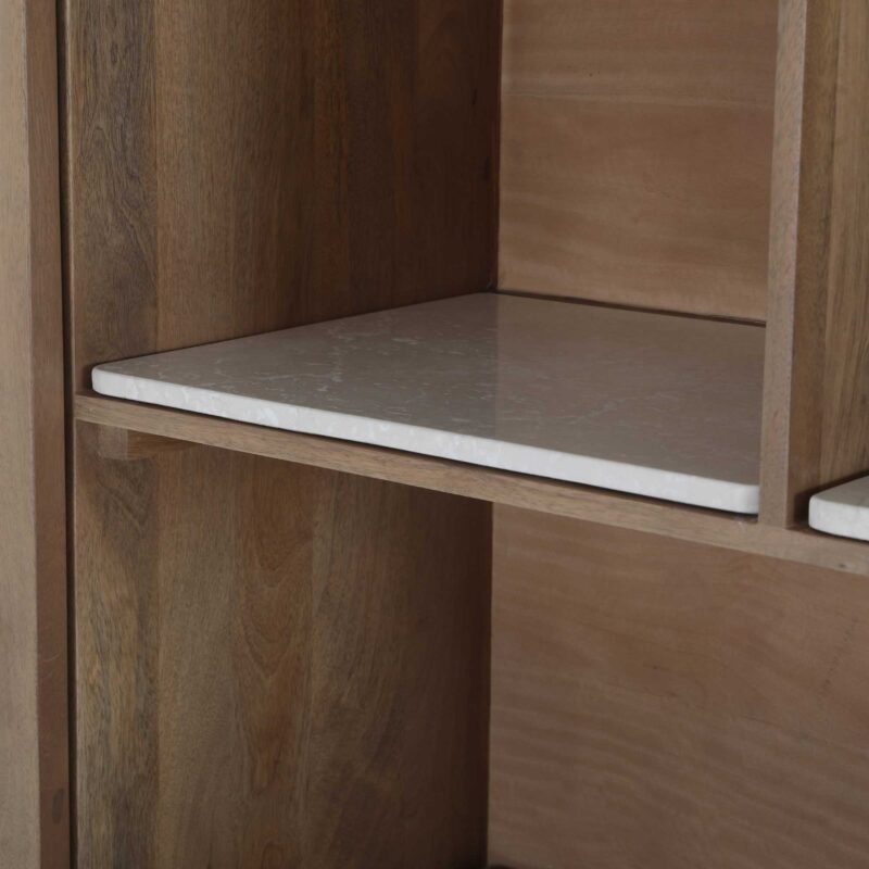 Vakkenkast XL Dallas Naturel Mangohout 160 cm