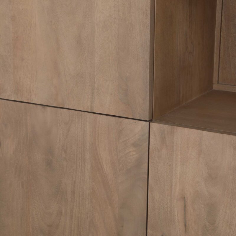 Vakkenkast XL Dallas Naturel Mangohout 160 cm