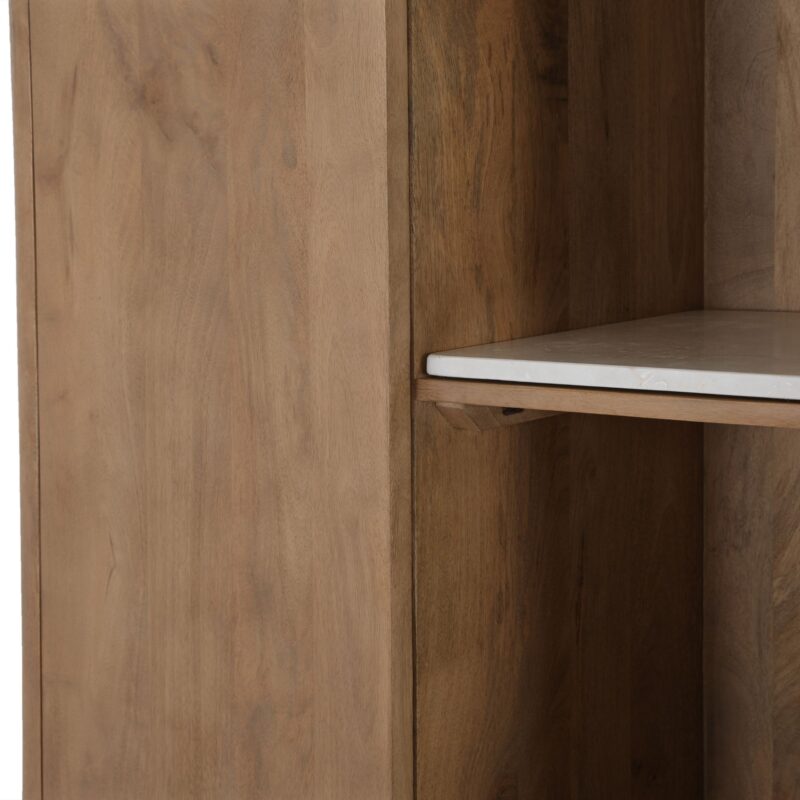 Set van 2 marmeren inlegplanken Dallas in beige naast elkaar