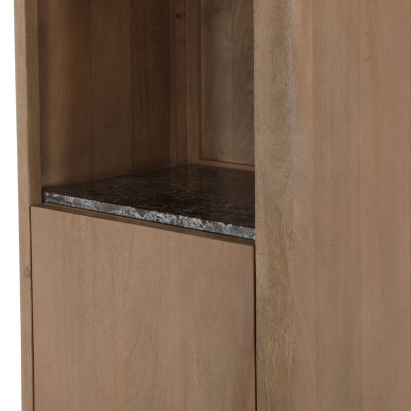 Boekenkast Dallas Naturel Mangohout 55 cm