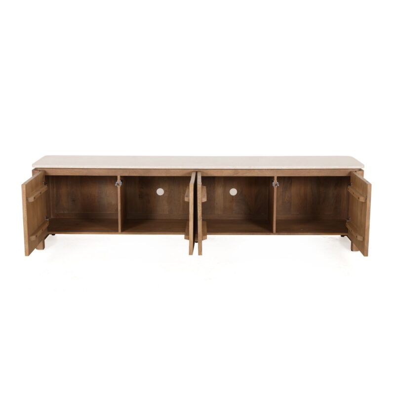 Tv meubel Dallas Naturel Mangohout 210 cm