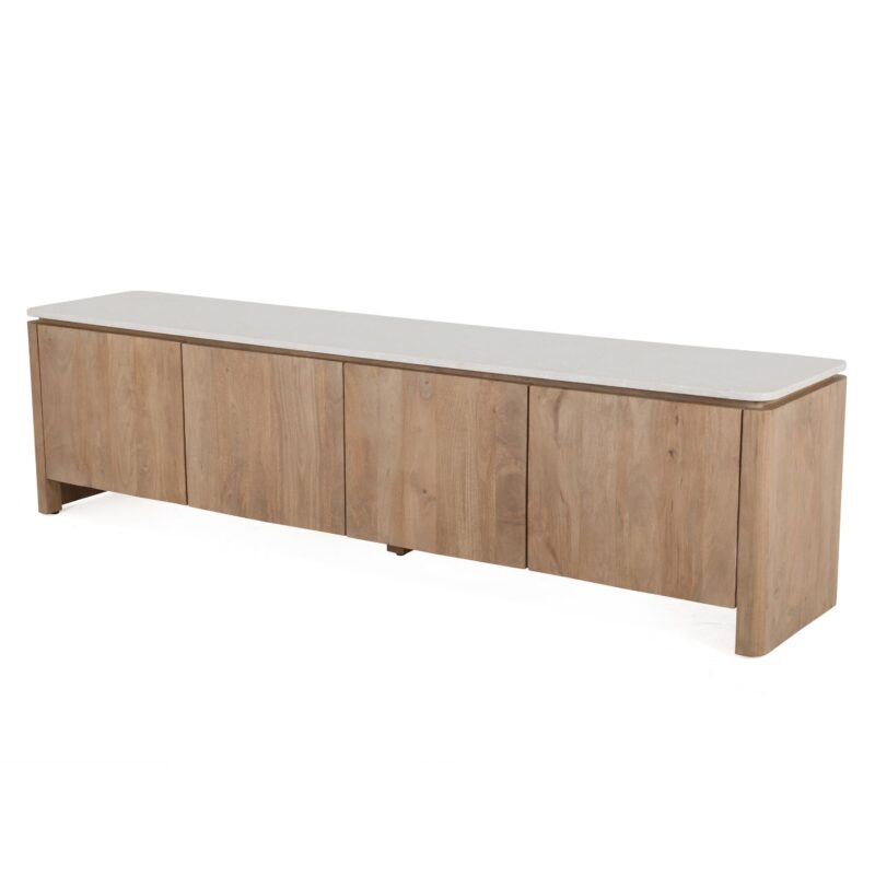 Tv meubel Dallas Naturel Mangohout 210 cm
