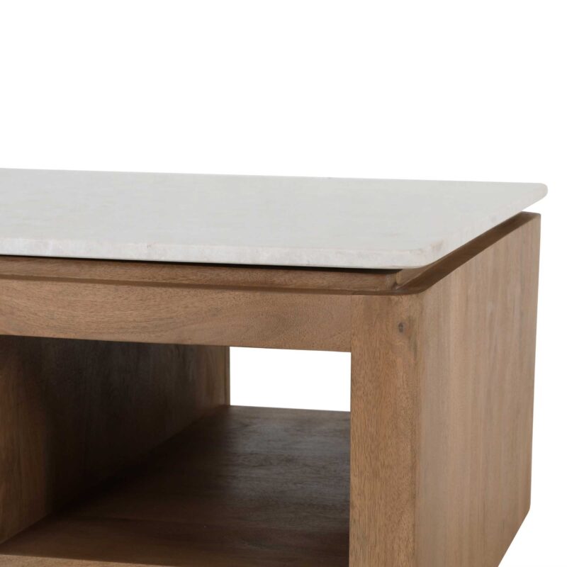 Vierkante Salontafel Dallas Naturel Mangohout 80 cm