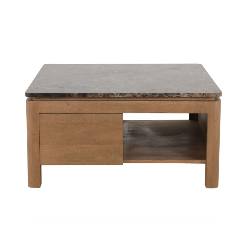 Vierkante Salontafel Dallas Naturel Mangohout 80 cm