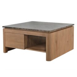 Textuur close-up bruin marmer bovenblad Dallas woonserie warm karakter