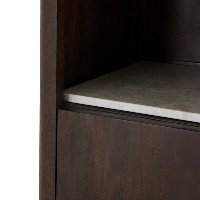 Inglegplank Boekenkast Dallas Beige Marmer Set van 2