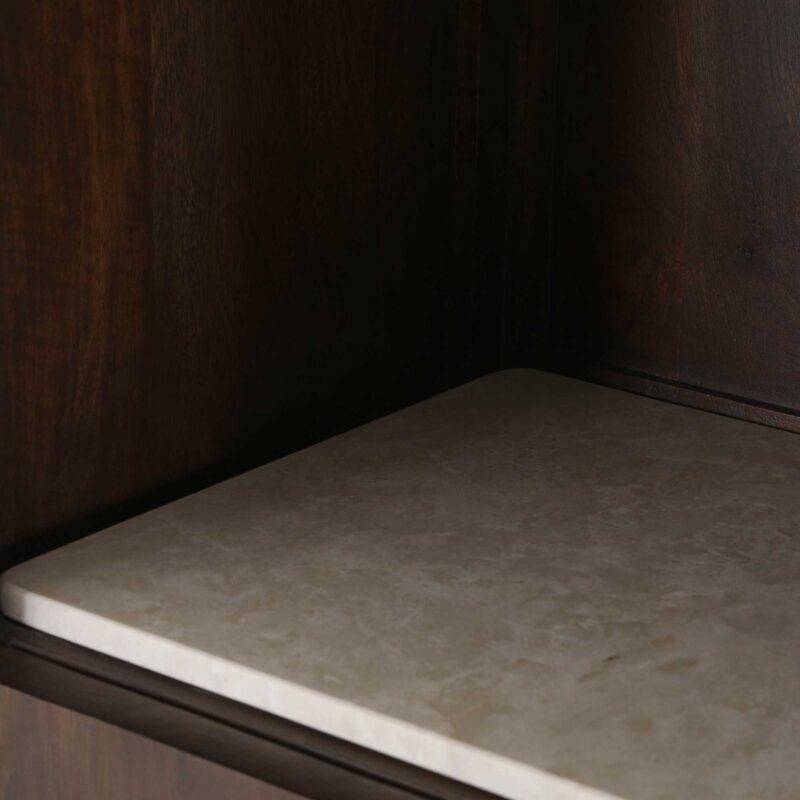 Inglegplank Boekenkast Dallas Beige Marmer Set van 2