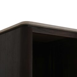 Zijaanzicht marmeren bovenblad beige voor Dallas boekenkast 55 bij 45 cm