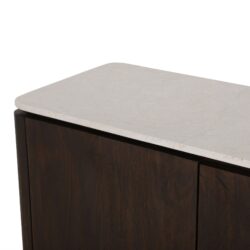 Bovenblad beige marmer Dallas dressoir 210 cm in modern interieur