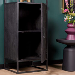 Boekenkast New York Zwart Mangohout 55 cm