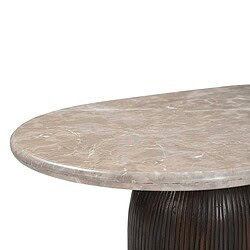 Elegante ronde salontafel Noel met marmeren blad en houten onderstel, perfect voor moderne woonkamers. Duurzaam en stijlvol meubel van Mokana Meubelen.