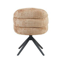 Draaibare eetkamerstoel Bella Cinnamon Poot Zwart