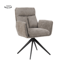 Comfortabele stoffen bureaustoel met draaibaar zwart onderstel, ideaal voor kantoor of thuiswerkplek, met zachte bekleding en ergonomisch ontwerp.