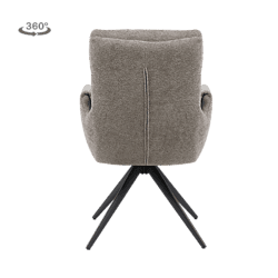 Comfortabele moderne fauteuil met zachte bekleding en zwarte houten poten, perfect voor een stijlvolle woonkamer of kantoorruimte.