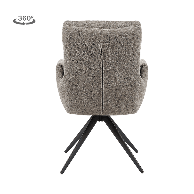 Comfortabele moderne fauteuil met zachte bekleding en zwarte houten poten, perfect voor een stijlvolle woonkamer of kantoorruimte.