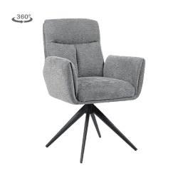 Moderne bureaustoel met comfortabele stoffen bekleding en draaibaar onderstel, ideaal voor kantoor of thuiswerkplek.