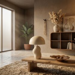 Aizu hanglamp beige gecoat ijzer uit de SCAN collectie vooraanzicht