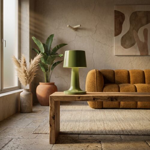 Alvo groene geglazuurde ijzeren hanglamp uit de IND collectie