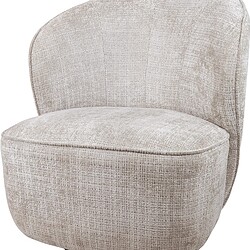 Comfortabele Mokana lounge stoel met zachte bekleding en modern design, perfect voor elke woonkamer.