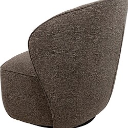 Moderne Mokana fauteuil met comfortabele, gebogen rugleuning in warme bruintint, perfect voor stijlvolle zithoeken en lounges.