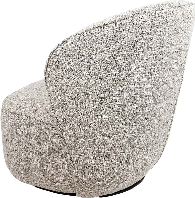 Fauteuil met zachte, textuurrijke bekleding en ergonomisch ontwerp, perfect voor comfortabel zitten in elke woonkamer.