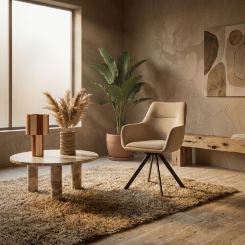 Bliss with armrest - taupe