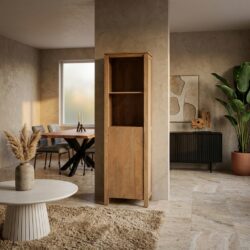 Boekenkast Dallas Naturel Mangohout 55 cm