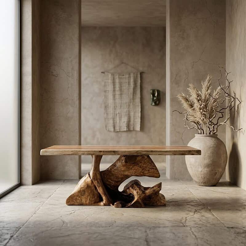 Uniek bureau console suarhout