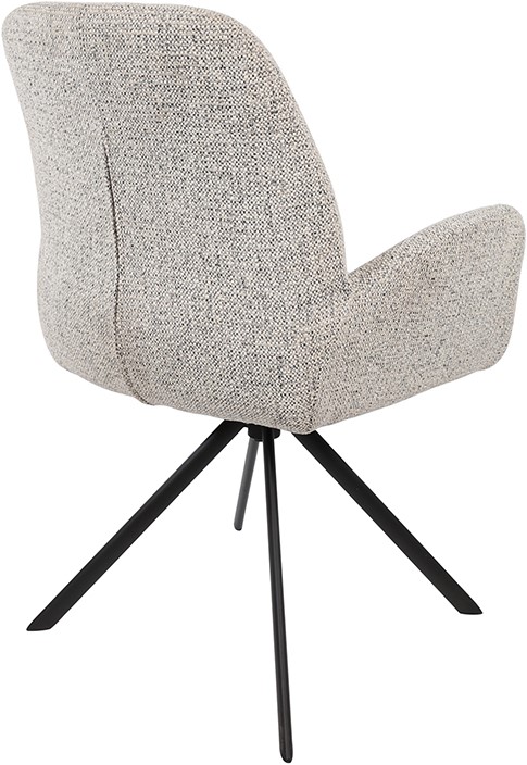Charles armstoel draaipoot 360 Milan Salt 'n Pepper 105 in interieur woonkamer