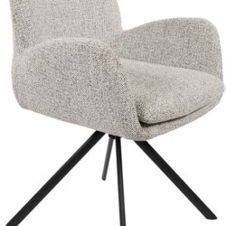 Charles armstoel draaipoot 360 Milan Salt 'n Pepper 105 detail rugleuning