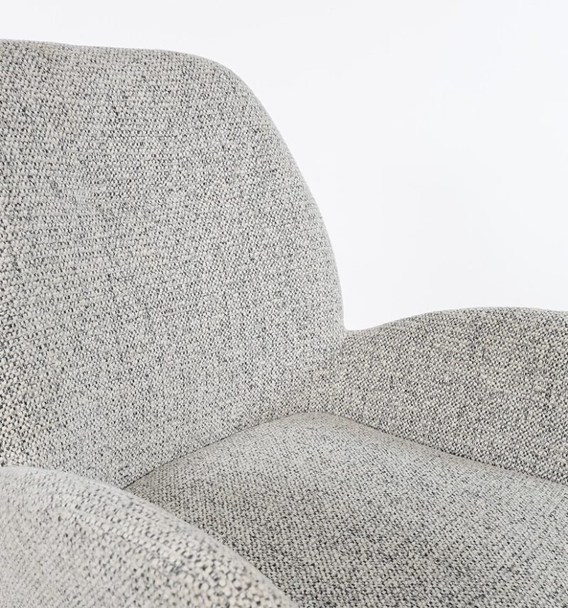 Charles armstoel draaipoot 360 Milan Salt 'n Pepper 105 3/4 voorzijde